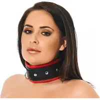 Rimba - Met kussen gevoerde luxe halsband - Maat: SM
