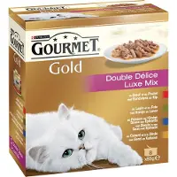 Gourmet Gold Luxe Mix - Rund & Kip - Kattenvoer - 6x (8 x 85) g