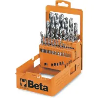 Beta Set spiraalboren, korte uitvoering HSS volledig geslepen glimmende afwerking (art. 142) in kistje 412/SP25 - 004120425