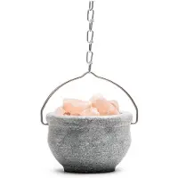 Saunia - Aroma bakje voor boven de kachel aan een ketting, met Himalaya zout kristal.