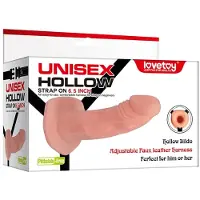 Lovetoy Unisex strap-on voorbind dildo met harnas - 16,5 cm