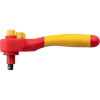 Wiha Ratelsleutel geïsoleerd | voor dopsleutels | omschakelbaar | 3/8" | 200 mm - 43052