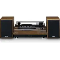 Lenco LS-100WD - Platenspeler met 2 externe speakers - Hout