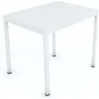 VERA Eettafel - Kantinetafel 70 x 70 x 75 Computertafel Bureau Wit Metaal