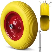 Gardebruk Kruiwagenwiel Rood Geel Rubber Staal 95mm 200kg
