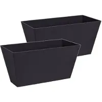 Prosperplast Bloembak Balkonbak Tubus Case 40x22x20cm ANTRACIET / 2 STUKS ! /