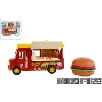 Nobrand Foodtruck Hamburger Die-cast M. Geluid Rood rood Metaal