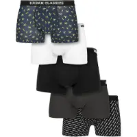 Urban Classics Boxershorts kobaltblauw / lichtgeel / antraciet / zwart / wit
