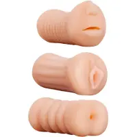 NMC XXX To GO Juicy set (3 stuks) - kunstvagina, mond, anus masturbator