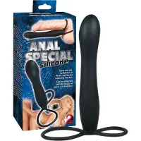 You2Toys - Anale dildo met penisring - zwart