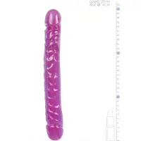 Crystal Jellies Doc Johnson Crystal Jellies dubbele dildo Jr. Double Dong paars - 30,23 cm