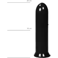 All Black Zwarte anaal dildo 19.5 cm