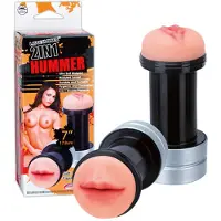 You2Toys NMC – Dubbele Masturbator in Halter Vorm met Vagina en Mond en Stimulatie Groeven – beigeig
