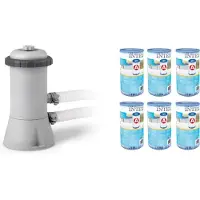 Intex Cartridge Filterpomp 2271 L/uur (12V) – met 6 extra filters type A - bundelpakket