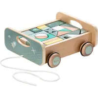 Howa Trekwagen met 25 houten blokken space