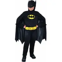 DC Comics verkleedpak Batman jongens 135 cm polyester zwart