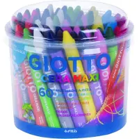 Giotto Pot Of 60 Maxi Wax Pastels Giotto
