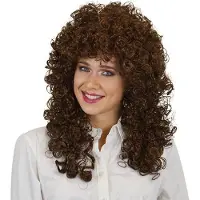 Witbaard Pruik Katja Dames Synthetisch Bruin