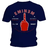 Ginza.se Eminem - Detroit Finger Heren T-shirt - M - Blauw