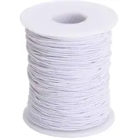 ABC-led 250 meter Elastisch Touw - 3 mm - Spandex (soft) - WIT - elastiek op rol