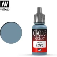Wittmax Hobbyverf Acrylverf - 72102 Game Color - Steel Grey - Acryl - Verf flesje - 18 ml