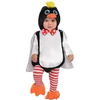 Amscan kostuum Pinguïn polyester zwart/wit 0-6 maanden