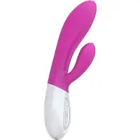Zini - Dew Rabbit Vibrator Plum & White