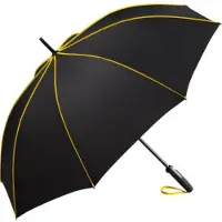 FARE Seam middelgrote golfparaplu zwart geel 115 centimeter
