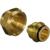 Uponor vario klemringschroefkoppeling pex 16mm x3/4"binnendraad euro messing