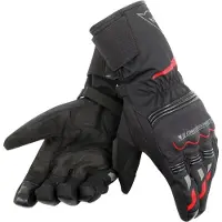 Dainese Tempest Unisex D-Dry Long Handschoenen Zwart Rood Maat XXXS