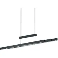 TRIO TRAJAN - Hanglamp - Zwart mat - incl. 1x SMD 45W - Hoogte en lengte verstelbaar - Touch dimmer - Traploos instelbare lichtkleur - Verlichting omhoog en omlaag