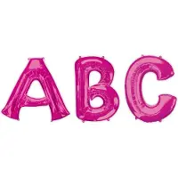 Amscan - Fuchsia aluminium letter ballon - Roze
