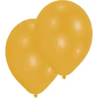 Amscan Ballonnen Metallic 28 Cm Latex Goud 10 Stuks