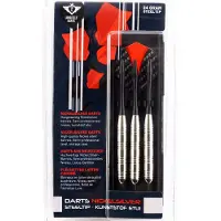Longfield Games 2x Set van dartpijltjes met rood met zwarte flights 24 grams - Dartpijlen