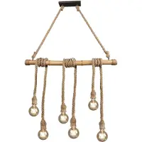 RL LIVE YOUR LIGHT REALITY WILMA - Hanglamp - Bruin - excl. 6x E27 7 W - Plafondbevestiging - In hoogte verstelbaar