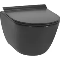 Ben Segno 2.0 compact hangtoilet met Free flush en Xtra glaze+ incl. slimseat toiletbril mat zwart