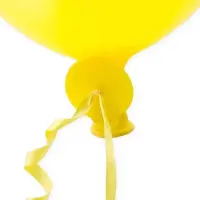 Fiesta Ballon snelsluiters geel met lint - 100 stuks