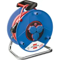 Brennenstuhl Garant Bretec IP44 Kabelhaspel voor bedrijfsmatig en bouwplaatsen, 40 m (van speciaal kunststof, voor gebruik op bouwplaatsen en continu gebruik buitenshuis, Made in Germany), blauw