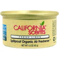 California Scents Lekvrije organische luchtverfrisser - Fresh Linen (Schoon Linnengoed)