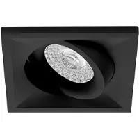 BES LED Spot Armatuur GU10 - Pragmi Qiundo Pro - GU10 Inbouwspot - Vierkant - Zwart - Aluminium - Kantelbaar - 80mm