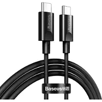 Baseus USB C naar USB C Kabel | 100W | 150CM | Geschikt voor Samsung, Apple Macbook (Pro/Air) & Notebook - Zwart