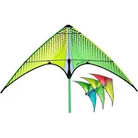 Prism stacker kite Neutrino 100 cm nylon/carbon groen/geel