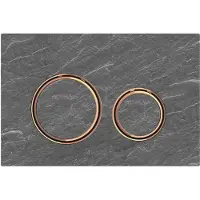 Geberit Bedieningsplaat Sigma 50 Round voor 2-toets Spoeling Rosé Goud / Mustang Leisteen