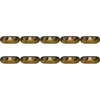 BES LED Spot Armatuur 10 Pack - Pragmi Zano Pro - GU10 Inbouwspot - Ovaal Dubbel - Zwart/Goud - Aluminium - Kantelbaar -