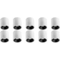 BES LED Opbouwspot 10 Pack - Pragmi Cliron Pro - GU10 Fitting - Opbouw Rond - Mat Wit/Zwart - Aluminium - Verdiept - Ø90mm