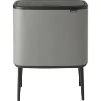 Brabantia Bo Touch Bin Prullenbak - 3 x 11 liter - Afvalscheiding - Mineral Concrete Grey