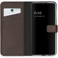 Selencia Echt Leren Bookcase voor de Samsung Galaxy S21 Plus - Bruin