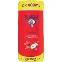 Le Petit Marseillais Katoenmelk & Bio Klaproos Douchecrème 2x400 Ml
