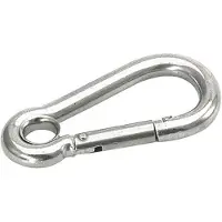 Talamex Carabiner Hook/eye 10 Units Zilver 80 mm