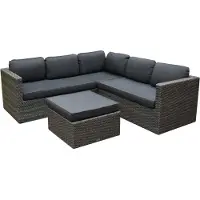 AVH-Collectie Sahara Gibson hoek loungeset 3-delig antraciet
